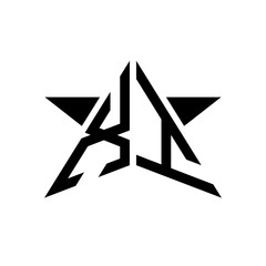 Initial Star Monogram Logo XI