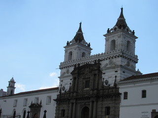 Fototapeta na wymiar HISTORIC CENTER. QUITO, ECUADOR. SAINT FRANCIS CHURCH