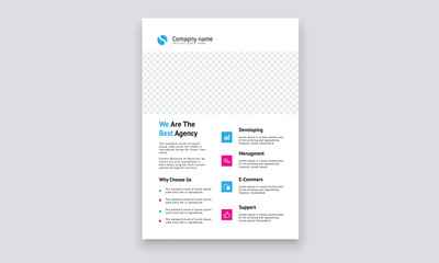 Corporate web flyer design template
