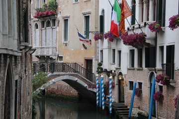 Scene in the city of Venice, Italy.