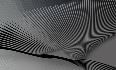 Abstract compositions with lines for the background. 3d rendering.