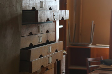 chest of drawers with several drawers