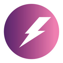 thunderbolt icon energy button, in white background vector illustration design