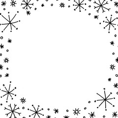 Hand-drawn sketch frames in doodle style.