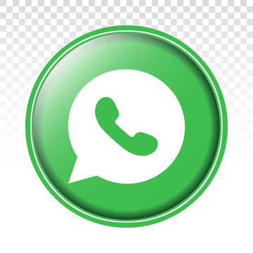 Editorial round whatsapp icon or logo for apps or website