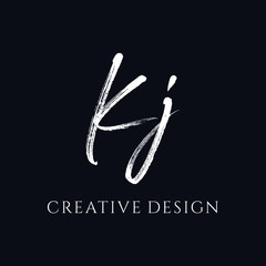Letter KJ luxury monogram logo design