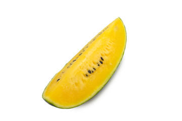 Yellow watermelon isolated.
