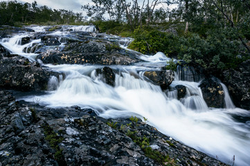 waterfall in the mountains