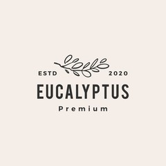 eucalyptus hipster vintage logo vector icon illustration © gaga vastard