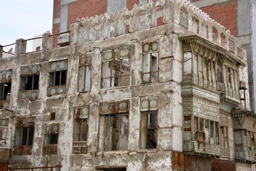 Fototapeta premium Coral Houses in Al-Balad, the Ancient Heart of Jeddah, Saudi Arabia
