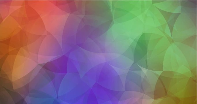 4K looping dark multicolor video sample with curved lines. Modern abstract animation with gradient curves. Flicker for designers. 4096 x 2160, 30 fps.
