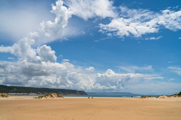Fototapeta na wymiar Playa faro de Trafalgar en Andalucia