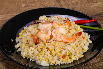 Thai style fried rice with prawn