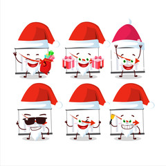 Santa Claus emoticons with chart going down cartoon character