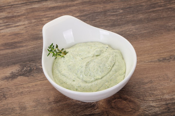 Cottage cream snack with herbs
