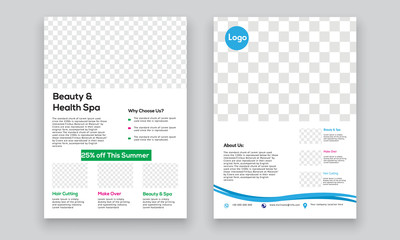 Beauty & Spa Flyer Design ,Creative flyer template.
