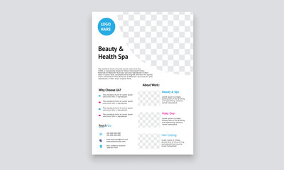 Beauty & Spa Flyer Design ,Creative flyer template.
