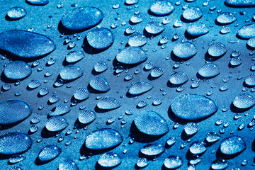closeup of raindrops on a fabric