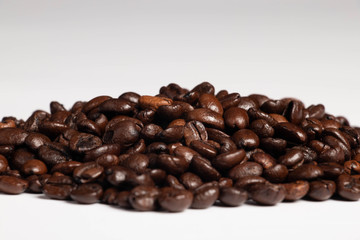 coffee beans on white background