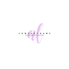 A L AL Initial handwriting and signature logo design with circle. Beautiful design handwritten logo for fashion, team, wedding, luxury logo.