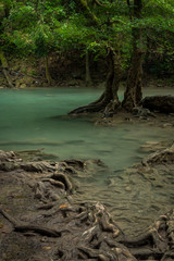 Fototapeta premium In the Thailand Jungles of Kanchanaburi is the Fairytale Realm know as Erawan