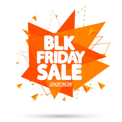 Black Friday Sale, banner design template, discount tag, final season offer, vector illustration