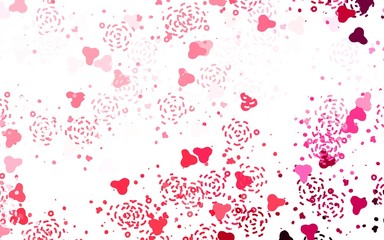 Light Pink, Red vector template with chaotic shapes.