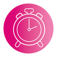 alarm clock button, in white background vector illustration design