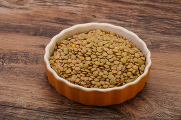 Vegan cuisine - Dry lentil heap