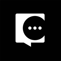 chat logo design vector image