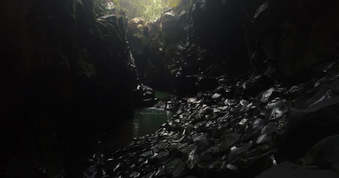 Amazing stone river Cikuluwung in west Java Indonesia