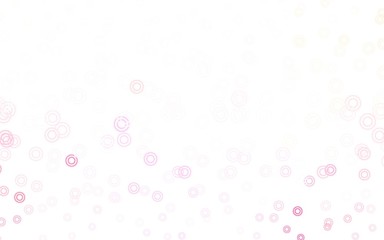 Light Pink, Yellow vector background with spots.
