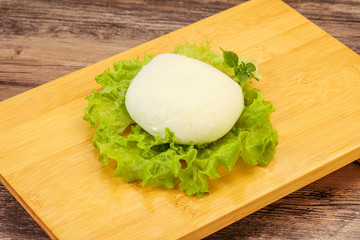 Italian Mozzarella cheese over board