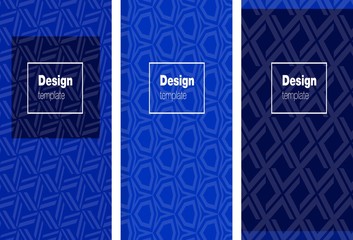 Dark BLUE vector brochure for ui, ux design. Modern abstract design concept with colorful gradient. New design for cover of books.