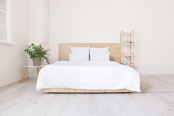 Interior of modern stylish bedroom