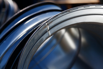 close up of ventilation pipes for building houses