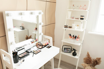 Stylish interior of modern dressing room