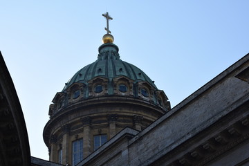 Fototapeta na wymiar detail of the facade of church