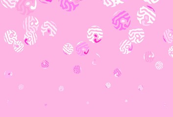 Light Pink, Yellow vector background with bubbles.