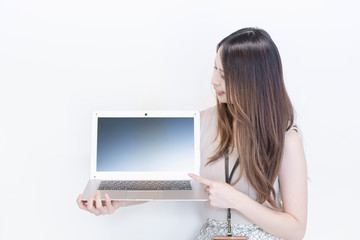 ビジネスウーマン　白背景