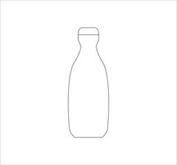 plastic milk bottle, vector icon