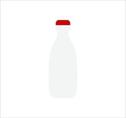 plastic milk bottle, vector icon