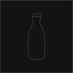 plastic milk bottle, vector icon