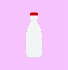 plastic milk bottle, vector icon