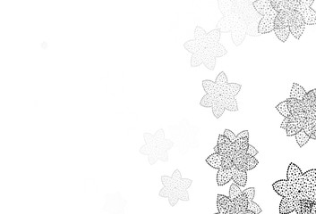 Light Gray vector abstract design with flowers.