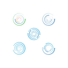 halftone circle dots vector illustration design