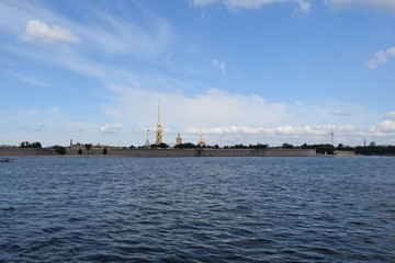 Fototapeta na wymiar view of the peter and paul fortress