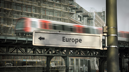 Street Sign to Europe