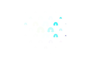 Light Blue, Green vector pattern with rainbow elements.