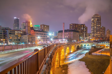 Minneapolis city downtown skyline USA